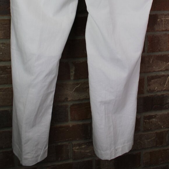 Claiborne Pants Mens 40WX30L Pure White Straight Fit Linen Cotton Blend MSRP $60 - Picture 4 of 5
